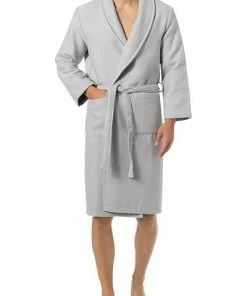 LASA Bademantel Natural 1911304/6 Baumwolle, Grau