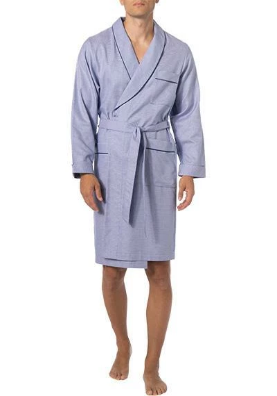 Novila Hausmantel Lord 8481/046/105 Baumwolle, Blau-weiß gemustert, Blau 1 Novila Hausmantel Lord 8481/046/105 Baumwolle, Blau-weiß gemustert, Blau