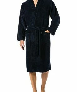 Morgenstern Kimono Bademantel Adam 5500/36 Baumwolle, Navy, Nachtblau
