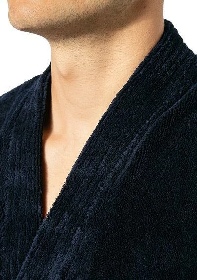Morgenstern Kimono Bademantel Adam 5500/36 Baumwolle, Navy, Nachtblau 2 Morgenstern Kimono Bademantel Adam 5500/36 Baumwolle, Navy, Nachtblau – Bild 2