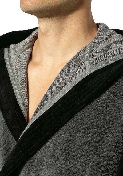 Morgenstern Kapuzenbademantel Elio 5624/10 Baumwolle, Anthrazit 2 Morgenstern Kapuzenbademantel Elio 5624/10 Baumwolle, Anthrazit – Bild 2