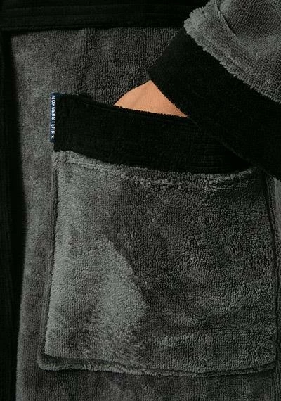 Morgenstern Kapuzenbademantel Elio 5624/10 Baumwolle, Anthrazit 4 Morgenstern Kapuzenbademantel Elio 5624/10 Baumwolle, Anthrazit – Bild 4