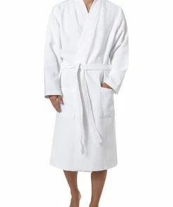 Schiesser Bademantel 163985/100 Baumwolle, Weiß