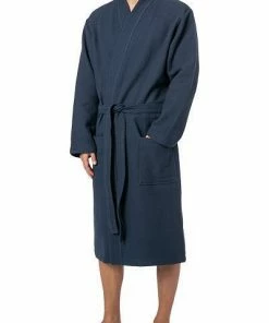 Schiesser Bademantel 163985/803 Baumwolle, Navy, Dunkelblau