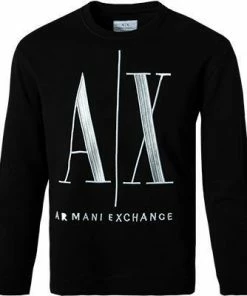 ARMANI EXCHANGE Pullover 8NZMPA/ZJ1ZZ/1200 Sweatshirt, Baumwolle, Schwarz
