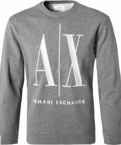 ARMANI EXCHANGE Pullover 8NZMPA/ZJ1ZZ/3930 Sweatshirt, Baumwolle, Grau , Grau