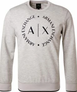 ARMANI EXCHANGE Sweatshirt 8NZM87/Z9N1Z/3929 Mikrofaser, Silbergrau meliert, Grau