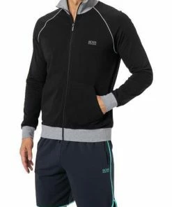 BOSS Sweatjacke Mix&Match 50379013/001 Baumwolle, Schwarz