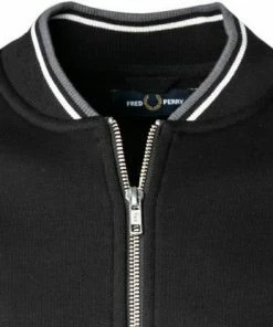 Fred Perry Sweatjacke J7504/184 Baumwolle, Schwarz, Kohlschwarz -schlechtchritte 351032 norm2