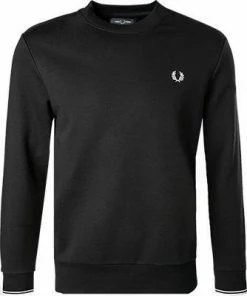 Fred Perry Sweatshirt M7535/184 Baumwolle, Schwarz, Kohlschwarz