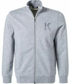 KARL LAGERFELD Sweatjacke 705891/0/500900/941 Baumwolle, Hellgrau meliert, Hellgrau