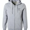 KARL LAGERFELD Hoodie 705892/0/500900/941 Sweatjacke, Baumwolle, Hellgrau meliert, Hellgrau