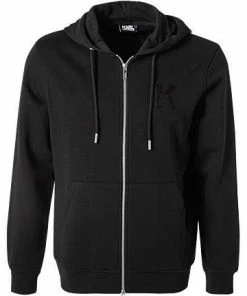KARL LAGERFELD Hoodie 705892/0/500900/990 Sweatjacke, Baumwolle, Schwarz