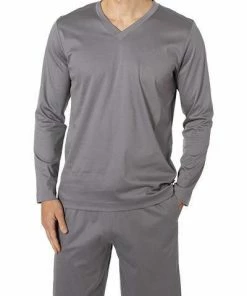 Zimmerli Supreme Green T-Shirt 3460/95302/072 Longsleeve, Baumwolle, Grau