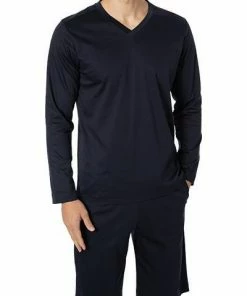 Zimmerli Supreme Green T-Shirt 3460/95302/447 Longsleeve, Baumwolle, Navy