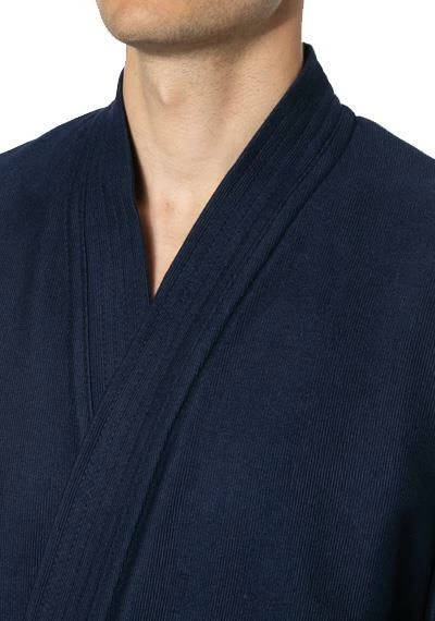 Morgenstern Kimono Bademantel Leif 5748/36 Baumwolle, Nachtblau, Blau 2 Morgenstern Kimono Bademantel Leif 5748/36 Baumwolle, Nachtblau, Blau – Bild 2