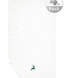 LASA Gästehandtuch 33 x 50 cm 4-er P 845111/GT/4 Gästetücher, Weiß, Weiß-grün