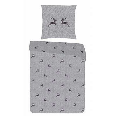 Landherzl Lodenhirsch/80/80+155/220/grau-grau Bettwäsche, 155x220 cm, Baumwolle, Grau gemustert 1 Landherzl Lodenhirsch/80/80+155/220/grau-grau Bettwäsche, 155x220 cm, Baumwolle, Grau gemustert