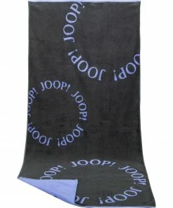 JOOP! Saunatuch 1674/ST/71 Strandtauch, 80 x 180 cm, Schwarz-royal, Anthrazit