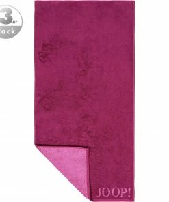 JOOP! Gästetuch 3er Pack 1600/GT/22 Gästetücher, 30 x 50, Fuchsia-pink, Fuchsia