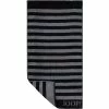 JOOP! Handtuch 1610/HT/90 50 x 100 cm, Schwarz-grau gestreift, Schwarz