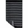 JOOP! Duschtuch 1610/DT/90 50 x 100 cm, Schwarz-grau gestreift, Schwarz