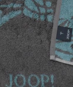 JOOP! Handtuch 1677/HT/74 50 x 100 cm, Anthrazit-petrol gemustert, Graphite -schlechtchritte 360978 norm2