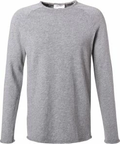 American Vintage Longsleeve MSON24G/gris chine Baumwolle, Grau meliert