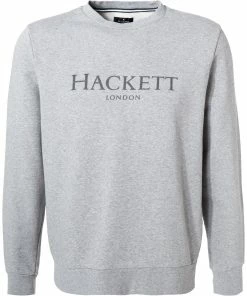 HACKETT Sweatshirt HM580877/913 Classic Fit, Baumwolle, Hellgrau meliert, Hellgrau