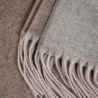 Eagle Decke Kaschmir-Schurwolle 13112/116 Kaschmir-Wolle, Braun-greige meliert, Grau-braun 4 Eagle Decke Kaschmir-Schurwolle 13112/116 Kaschmir-Wolle, Braun-greige meliert, Grau-braun – Bild 4