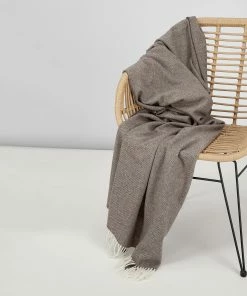 schlechtchritte 22 Eagle Decke Wolle 11806/193 Lammwolle, Mocca meliert, Mocca