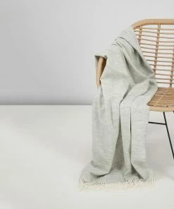 schlechtchritte 24 Eagle Decke Wolle 11806/144 Lammwolle, Silbergrau meliert, Silber