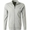 BOSS Sweatjacke Authentic 50452282/032 Baumwolle, Hellgrau