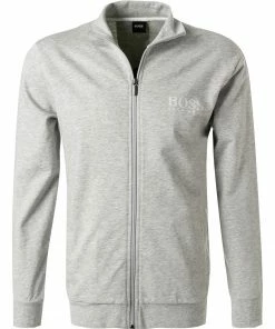 BOSS Sweatjacke Authentic 50452282/032 Baumwolle, Hellgrau