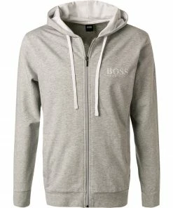 BOSS Sweatjacke Authentic 50452283/032 Baumwolle, Hellgrau