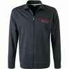 BOSS Sweatjacke Authentic 50452282/403 Baumwolle, Navy, Nachtblau