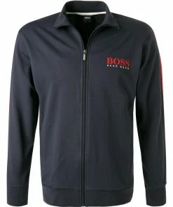 BOSS Sweatjacke Authentic 50452282/403 Baumwolle, Navy, Nachtblau