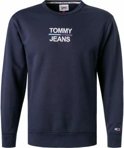 TOMMY JEANS Sweatshirt DM0DM10910/C87 Bio Baumwolle, Marineblau, Marine