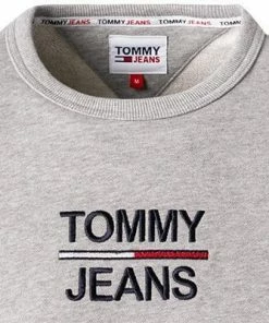 TOMMY JEANS Sweatshirt DM0DM10910/P01 Bio Baumwolle, Hellgrau meliert, Hellgrau -schlechtchritte 371659 norm2