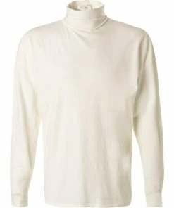 American Vintage Longsleeve MFAK02D/blanc Rollkragenshirt, Baumwolle, Weiß