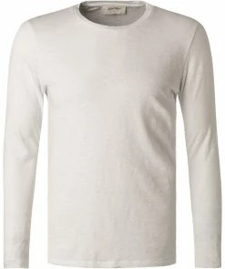 American Vintage T-Shirt MBYSA18/blanc Longsleeve, Baumwolle, Weiß meliert