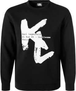 KARL LAGERFELD Pullover 705002/0/512913/990 Sweatshirt, Baumwolle, Schwarz