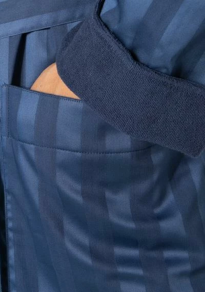 Novila Hausmantel George 8367/049/4 Satin Frotteefutter, Marine 5 Novila Hausmantel George 8367/049/4 Satin Frotteefutter, Marine – Bild 5