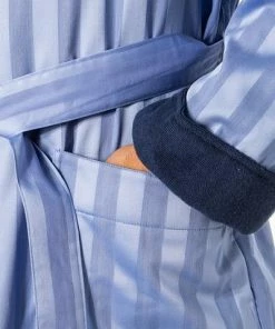 Novila Hausmantel George 8367/049/5 Satin Frotteefutter, Hellblau , Blau -schlechtchritte 373484 norm3