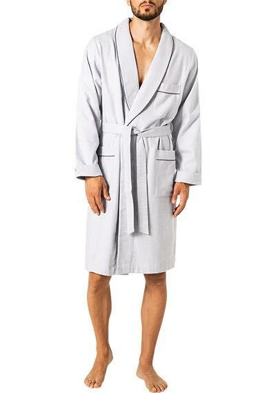 Novila Hausmantel Lord 9605/046/9 Flanell, Platin meliert, Platin 2 Novila Hausmantel Lord 9605/046/9 Flanell, Platin meliert, Platin – Bild 2