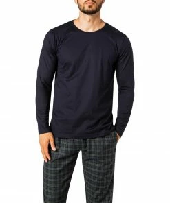 Novila T-Shirt 1/1 9579/496/4 Longsleeve, Baumwolle, Marine