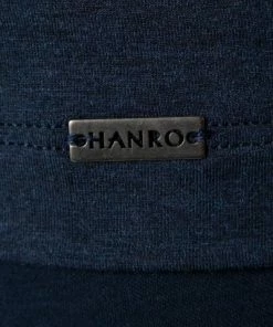 HANRO SLV Shirt V-Neck Casuals 07 5036/1610 Longsleeve, Baumwolle, Navy meliert, Deep navy -schlechtchritte 373645 norm3