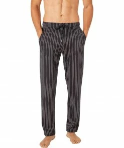 CALIDA Hose 29081/159 Pyjamahose, Baumwolle, Dunkelblau-rot gestreift, Dunkelblau-rot