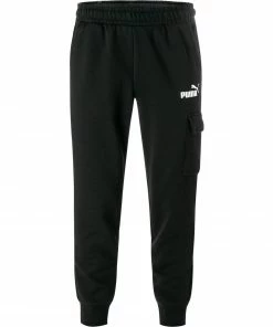 PUMA Cargohose 845802/0001 Sweatpants, Regular Fit, Baumwolle, Schwarz