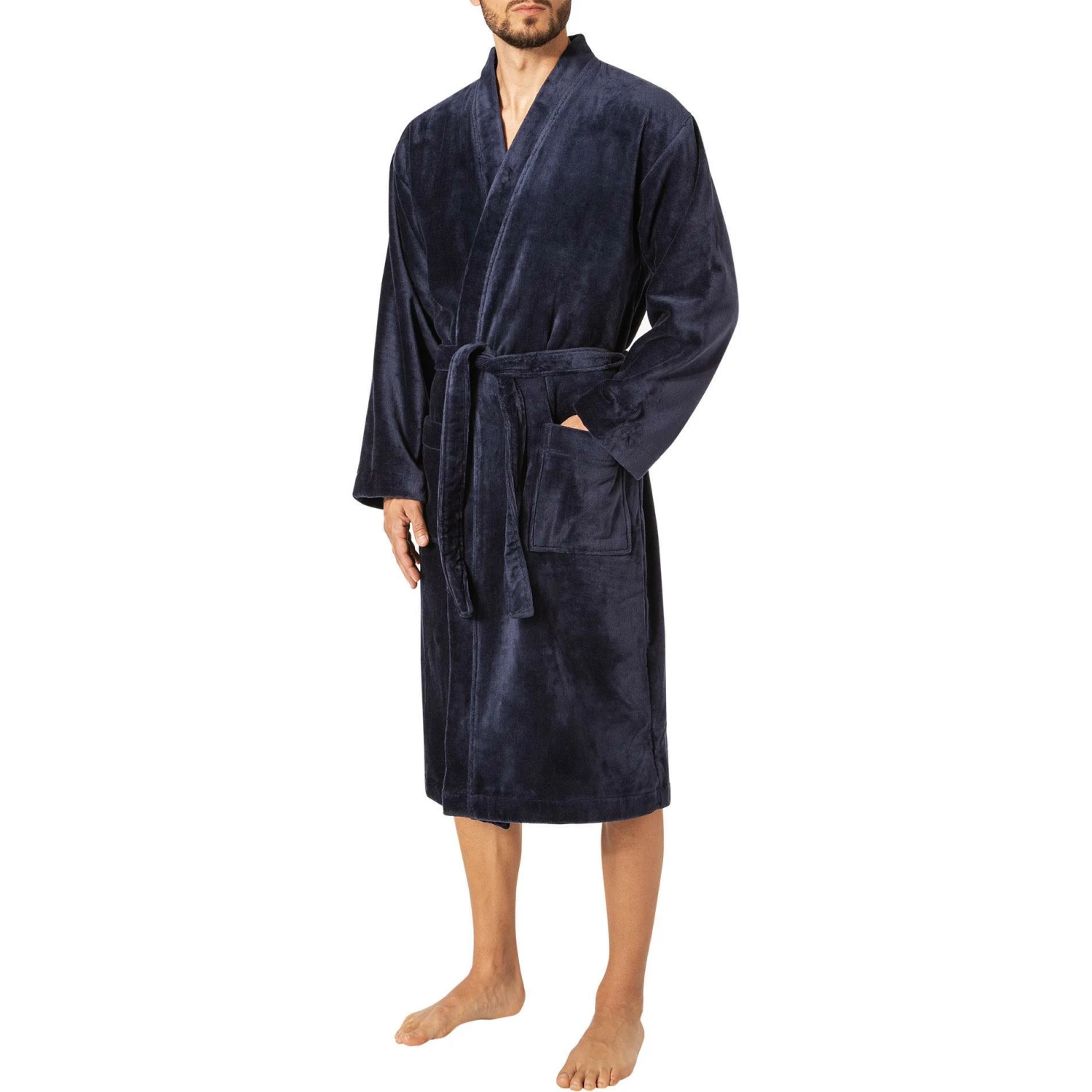 CALIDA Bademantel 68510/449 Baumwolle, Dunkelblau 1 CALIDA Bademantel 68510/449 Baumwolle, Dunkelblau